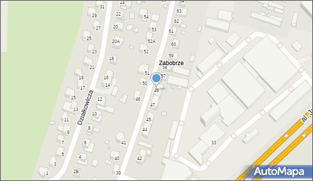 Jelenia Góra, Paderewskiego Ignacego Jana, 49, mapa Jelenia Góra