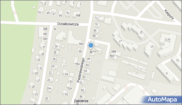 Jelenia Góra, Paderewskiego Ignacego Jana, 66, mapa Jelenia Góra