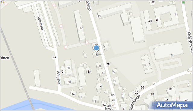 Jelenia Góra, Paderewskiego Ignacego Jana, 9, mapa Jelenia Góra