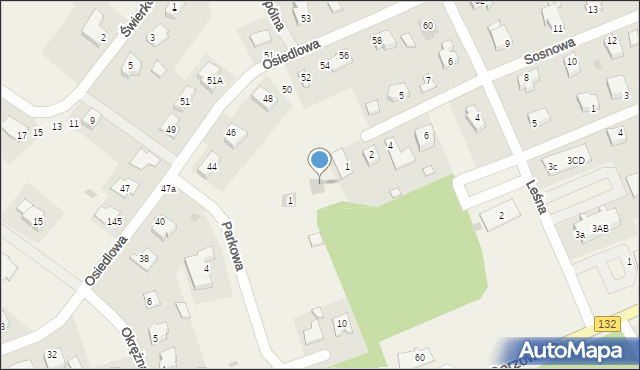 Jenin, Parkowa, 1a, mapa Jenin