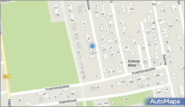 Józefów, Parcelowa, 10, mapa Józefów