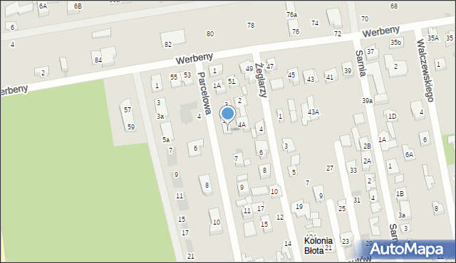 Józefów, Parcelowa, 5, mapa Józefów