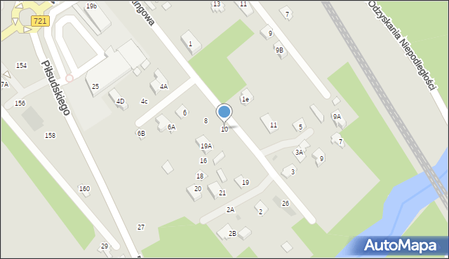 Józefów, Parkingowa, 10, mapa Józefów