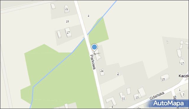 Kaczki, Parkowa, 2b, mapa Kaczki