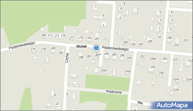 Kalety, Paderewskiego Ignacego Jana, 192, mapa Kalety