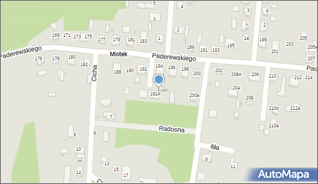 Kalety, Paderewskiego Ignacego Jana, 194a, mapa Kalety