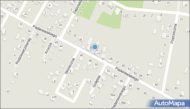 Kalety, Paderewskiego Ignacego Jana, 41A, mapa Kalety