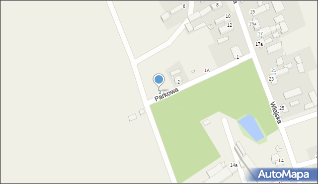 Kalinów, Parkowa, 3, mapa Kalinów