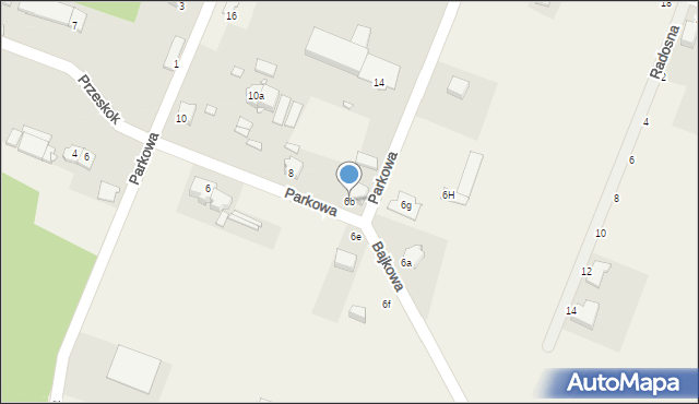Kalinowice, Parkowa, 6b, mapa Kalinowice