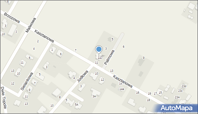 Kalinówka, Palmowa, 1, mapa Kalinówka