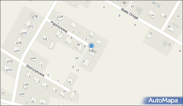 Kalinówka, Paprociowa, 9B, mapa Kalinówka