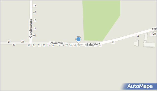 Kalisz, Pałacowa, 34, mapa Kalisza