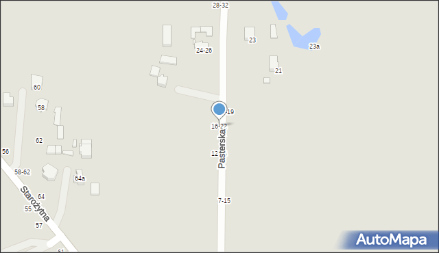 Kalisz, Pasterska, 16-22, mapa Kalisza