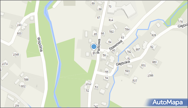 Kamesznica, Parkowa, 57, mapa Kamesznica