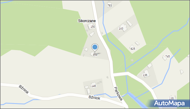 Kamesznica, Parkowa, 959, mapa Kamesznica