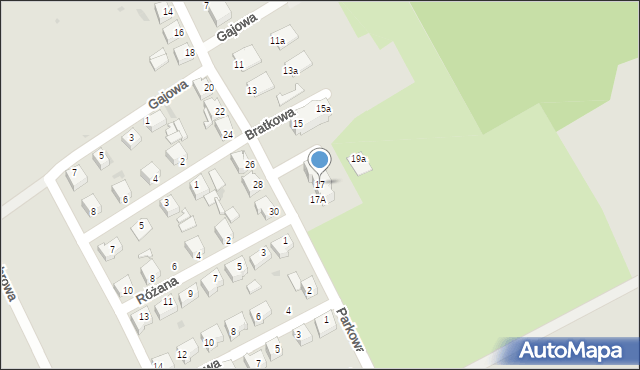 Kamieniec Ząbkowicki, Parkowa, 17, mapa Kamieniec Ząbkowicki