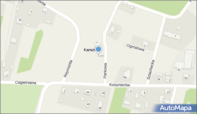 Karsznice, Parkowa, 1a, mapa Karsznice