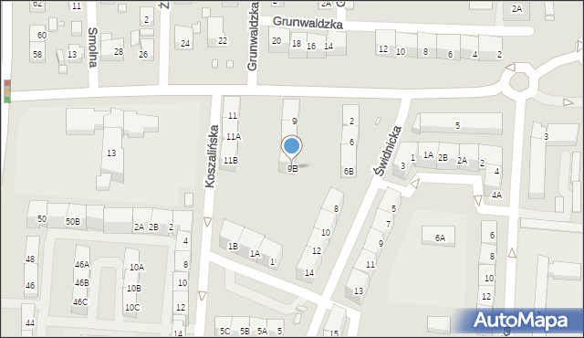 Katowice, Panewnicka, 9B, mapa Katowic