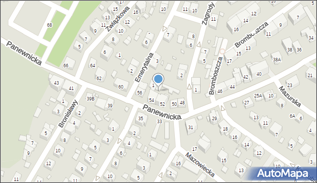 Katowice, Panewnicka, 54a, mapa Katowic