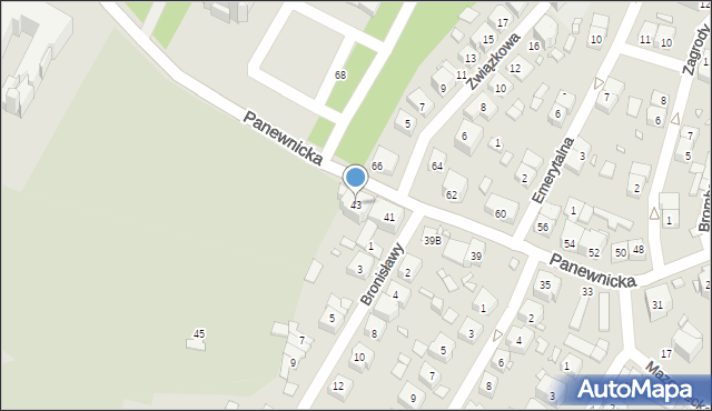 Katowice, Panewnicka, 43, mapa Katowic