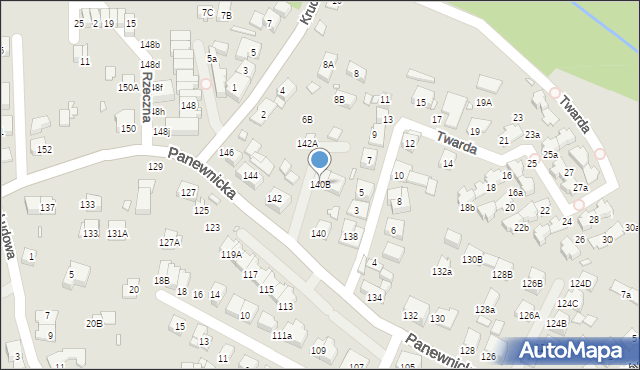 Katowice, Panewnicka, 140B, mapa Katowic