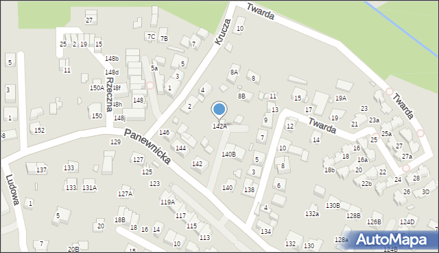 Katowice, Panewnicka, 142A, mapa Katowic