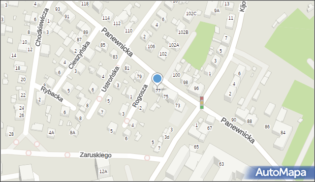 Katowice, Panewnicka, 77, mapa Katowic