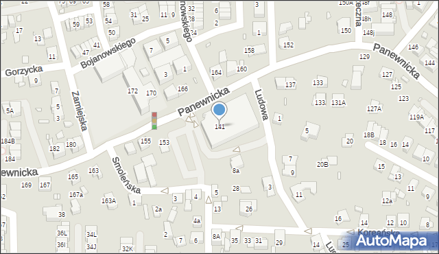 Katowice, Panewnicka, 141, mapa Katowic