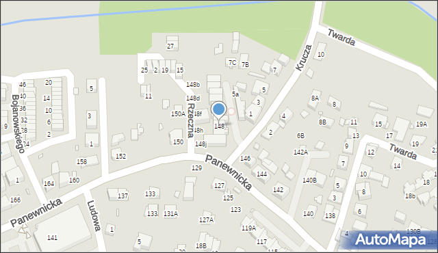Katowice, Panewnicka, 148, mapa Katowic
