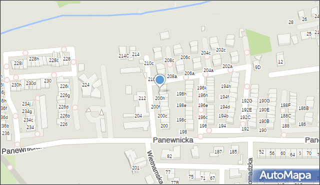 Katowice, Panewnicka, 200j, mapa Katowic