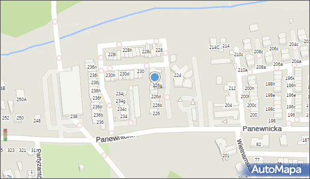 Katowice, Panewnicka, 226f, mapa Katowic