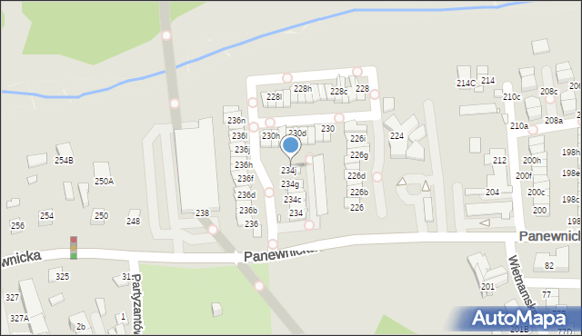 Katowice, Panewnicka, 234k, mapa Katowic