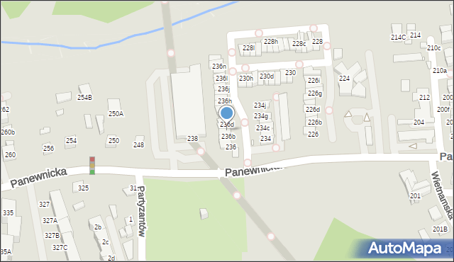 Katowice, Panewnicka, 236c, mapa Katowic