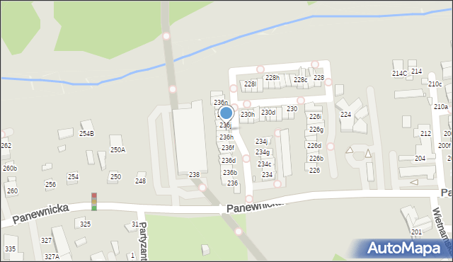 Katowice, Panewnicka, 236i, mapa Katowic