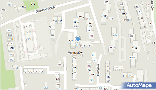Katowice, Panewnicka, 343C, mapa Katowic