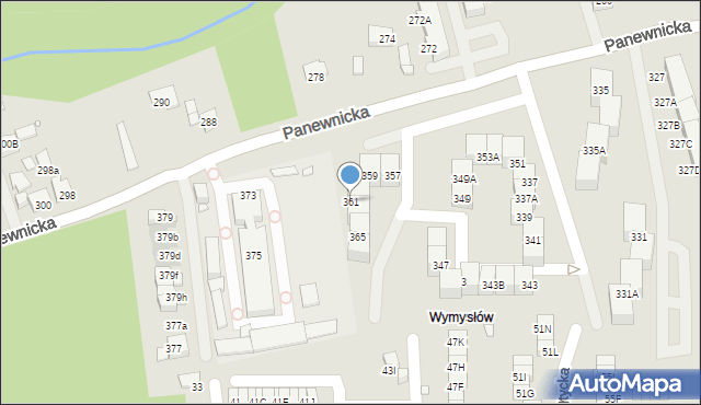 Katowice, Panewnicka, 361, mapa Katowic