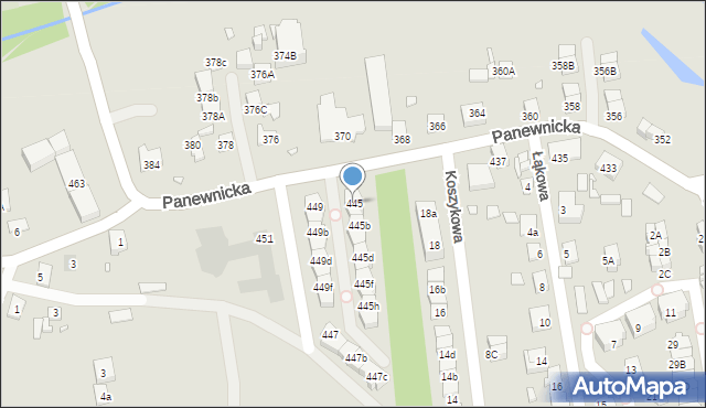 Katowice, Panewnicka, 445, mapa Katowic