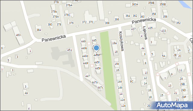Katowice, Panewnicka, 445d, mapa Katowic