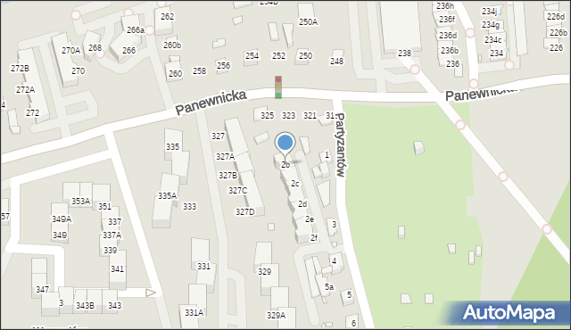 Katowice, Partyzantów, 2b, mapa Katowic