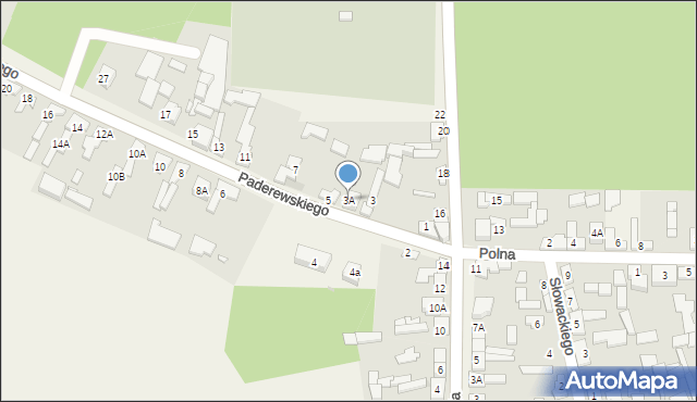 Kazimierz, Paderewskiego Ignacego Jana, 3A, mapa Kazimierz