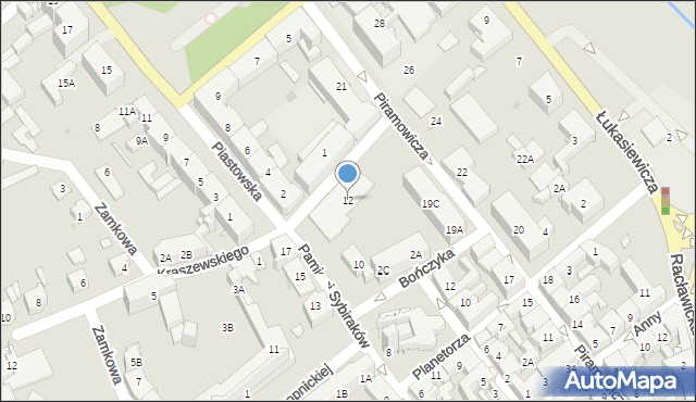 Kędzierzyn-Koźle, Pamięci Sybiraków, 12, mapa Kędzierzyna-Koźle