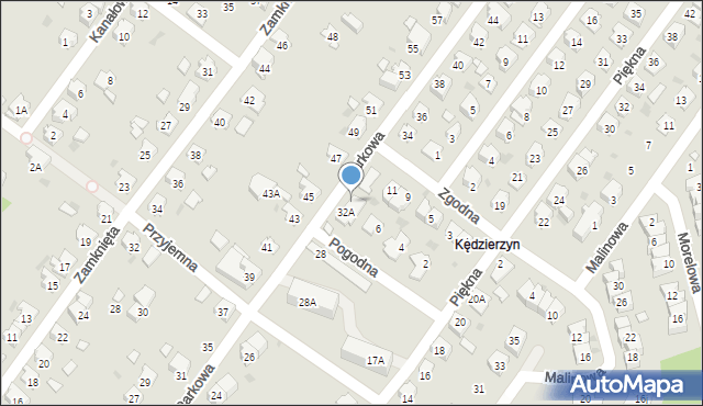 Kędzierzyn-Koźle, Parkowa, 32B, mapa Kędzierzyna-Koźle