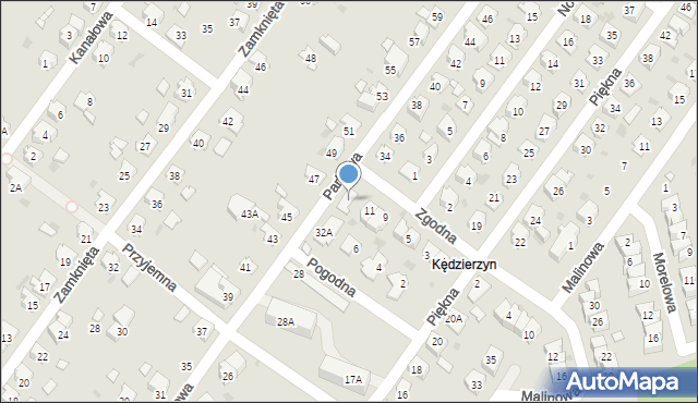 Kędzierzyn-Koźle, Parkowa, 32c, mapa Kędzierzyna-Koźle