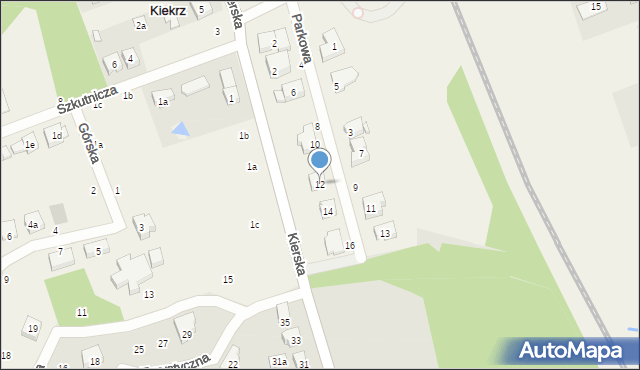 Kiekrz, Parkowa, 12, mapa Kiekrz