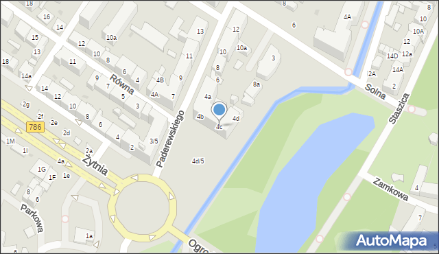 Kielce, Paderewskiego Ignacego Jana, 4c, mapa Kielc