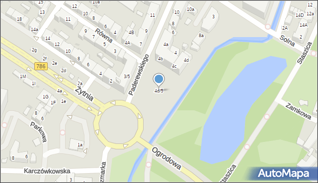 Kielce, Paderewskiego Ignacego Jana, 4d/5, mapa Kielc