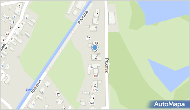 Kielce, Pakosz, 8B, mapa Kielc