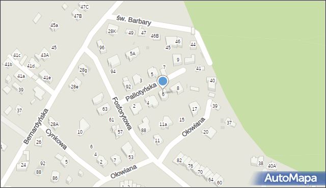 Kielce, Pallotyńska, 6, mapa Kielc