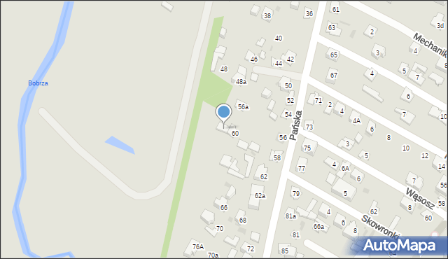 Kielce, Pańska, 60A, mapa Kielc