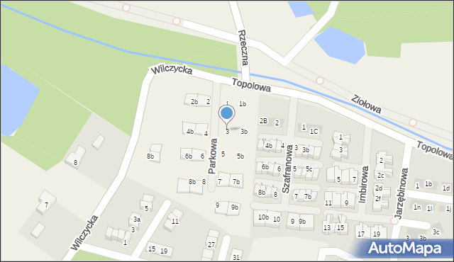 Kiełczówek, Parkowa, 3, mapa Kiełczówek